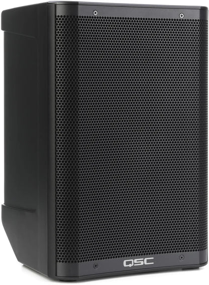 QSC CB10 battery-powered PA speaker, front view