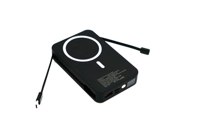 ATN Power Bank with its magnetic charging pad and built-in cable extended