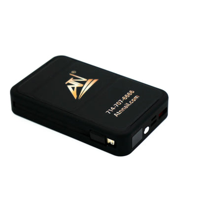 Angled view of the ATN Power Bank showing its charging ports