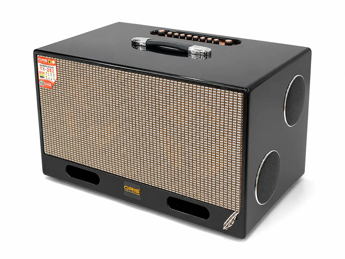 Oris TX 252 portable karaoke speaker in a black cabinet with a woven grille