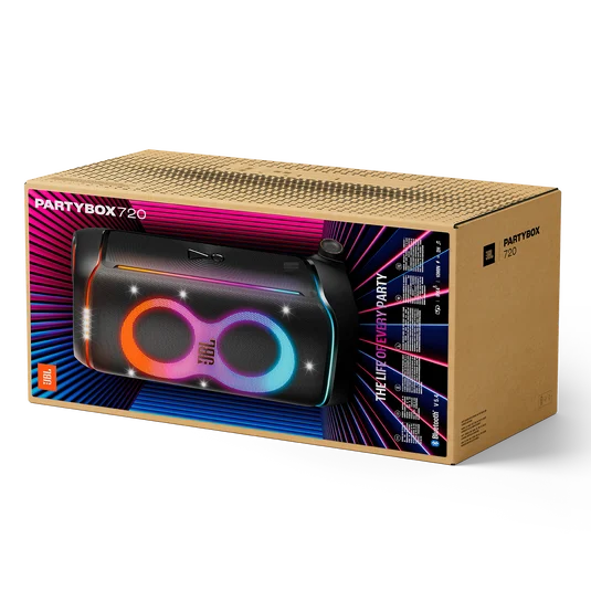 Retail box for the JBL PartyBox 720 party speaker