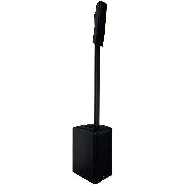 QSC KC12 column PA system in black, front view