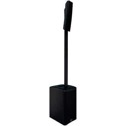 QSC KC12 column PA system in black, front view