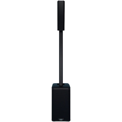 QSC KC12 column PA system in black, assembled
