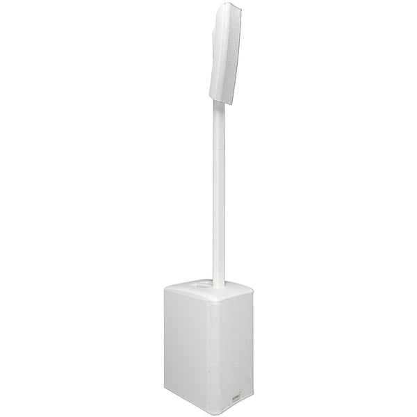 QSC KC12 column PA system in white, front view